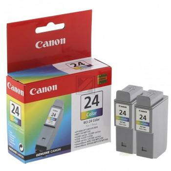 Canon Tintenpatrone 2 x cyan/gelb/magenta 2-Pack (6882A009, BCI-24C/TWIN)