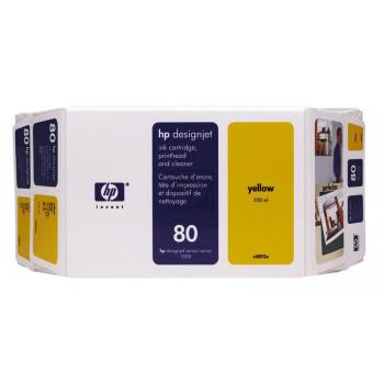 HP Tintendruckkopf Tintenpatrone Tintendruckkopf-Reiniger gelb (C4893A, 80)