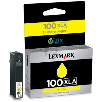 Lexmark Tintenpatrone gelb HC (14N1095E, 100XLA)
