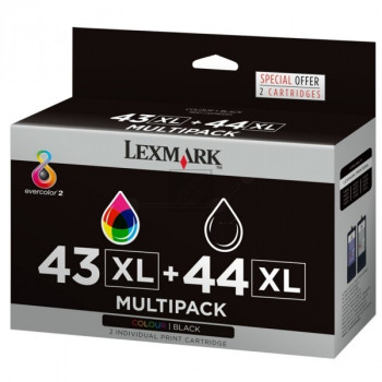 Lexmark Tintendruckkopf cyan/gelb/magenta schwarz (80D2966B, 43XL/44XL)