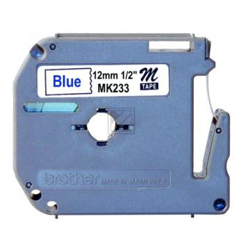 Brother Schriftbandkassette blau/weiß (M-K233)