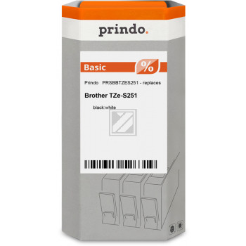 Prindo Schriftbandkassette schwarz/weiß (PRSBBTZES251)