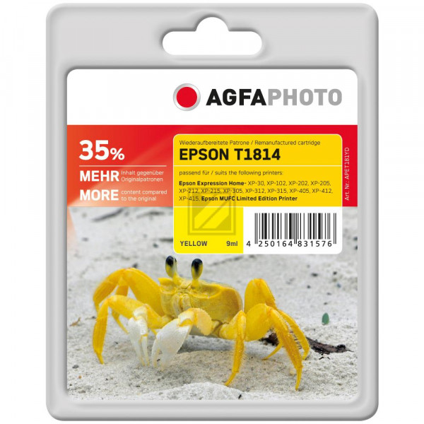 Agfaphoto Tintenpatrone gelb HC (APET181YD)