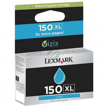 Lexmark Tintenpatrone Prebate cyan HC (14N1615E, 150XL)