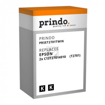 Prindo Tintenpatrone 2 x schwarz (PRSET2701Twin)