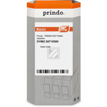 Prindo Farbiges Vinylband 9,0mm schwarz/weiß (PRBSDYS0718580)