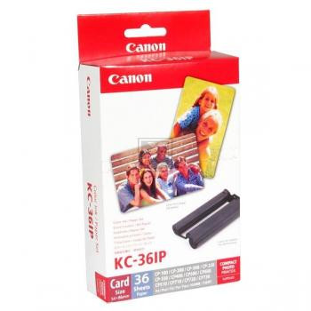 Canon Thermo-Transfer-Rolle Photo Paper 54x86mm weiß farbig 36 Blatt (7739A001, KC-36IP)