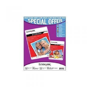 Lexmark Fotopapier DIN A4, Premium Papier 10cmx15cm weiß 20 Seiten DIN A4 (0080D1903)