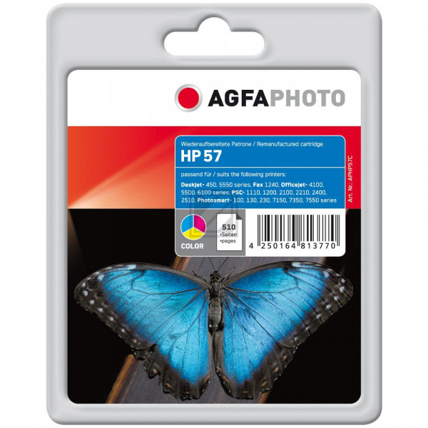 Agfaphoto Tintendruckkopf cyan/gelb/magenta HC (APHP57C)