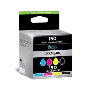 Lexmark Tintenpatrone Prebate gelb cyan magenta schwarz (14N1910E, 150)