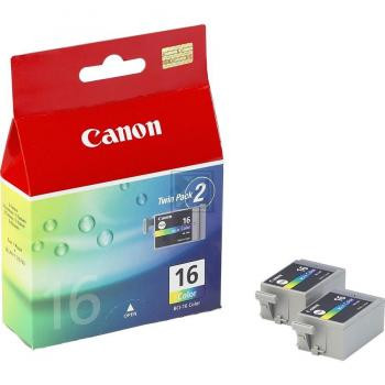 Canon Tintenpatrone 2 x cyan/gelb/magenta (9818A002, 2 x BCI-16C)