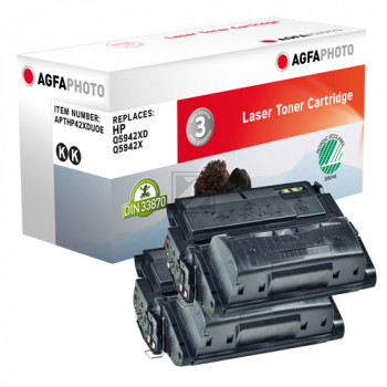 Agfaphoto Toner-Kartusche 2 x schwarz HC (APTHP42XDUOE) ersetzt 42X, 42XD