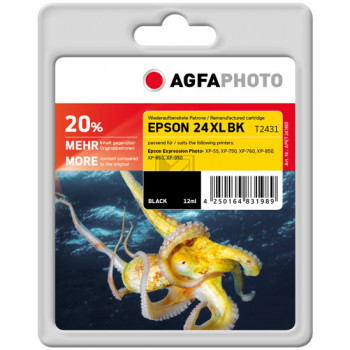 Agfaphoto Tintenpatrone schwarz HC (APET243BD)