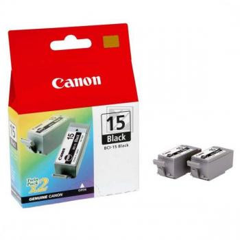 Canon Tintenpatrone 2 x schwarz 2-Pack (8190A017, 2 x BCI-15BK)