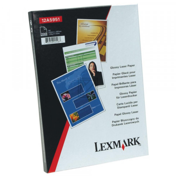 Lexmark Glossy Paper Letter weiß 200 Seiten (12A5950)