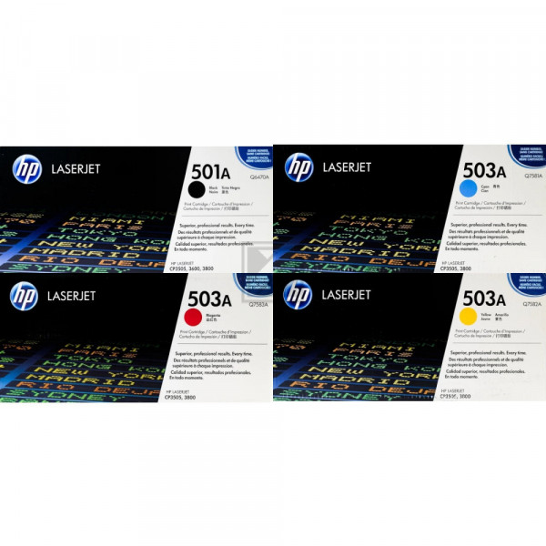 HP Toner-Kartusche gelb, magenta, schwarz, cyan (Q6470A/Q7581A/Q7582A/Q7583A)
