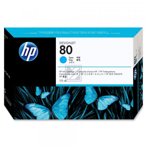 HP Tintenpatrone cyan (C4872A, 80)