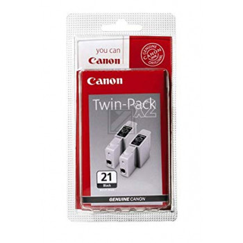 Canon Tintenpatrone 2 x schwarz (0954A380AA, BCI-21BK/TWIN)