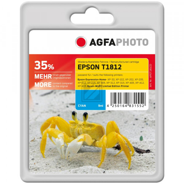 Agfaphoto Tintenpatrone cyan HC (APET181CD)