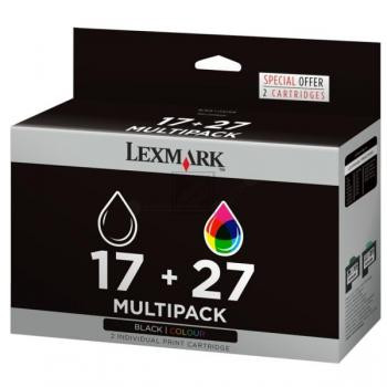 Lexmark Tintenpatrone cyan/gelb/magenta schwarz 2-Pack HC (80D2952, 17 27)