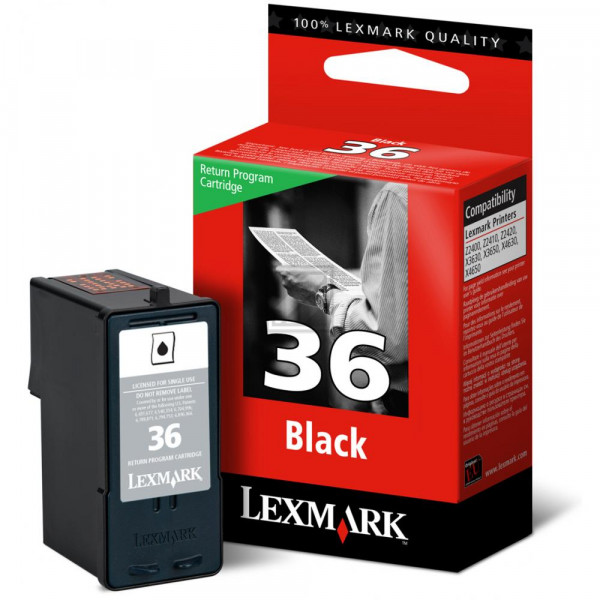 Lexmark Tintenpatrone Prebate schwarz (18C2130E, 36RP)