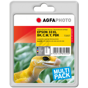 Agfaphoto Tintenpatrone gelb cyan magenta schwarz photo schwarz HC (APET336SETD)