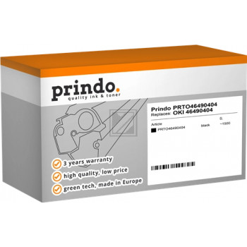 Prindo Toner-Kit schwarz (PRTO46490404) ersetzt 46490404