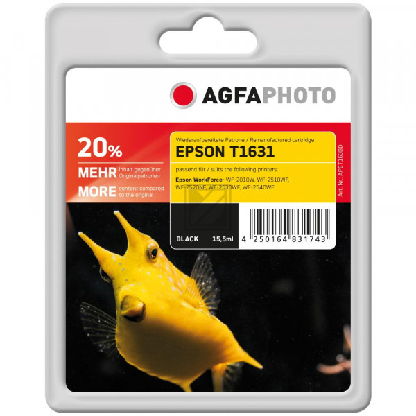 Agfaphoto Tintenpatrone schwarz (APET163BD)