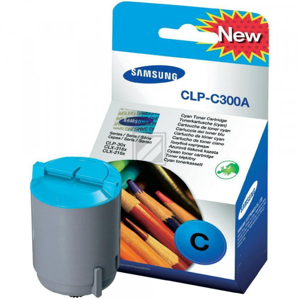Samsung Toner-Kit 2 x cyan (CLP-C300P, C300P)