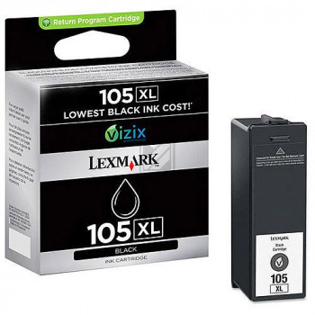 Lexmark Tintenpatrone Prebate schwarz HC (14N0822E, 105XL)