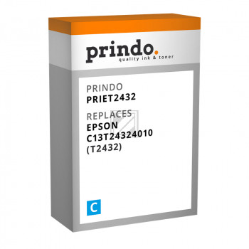 Prindo Tintenpatrone cyan (PRIET2432) ersetzt T2432