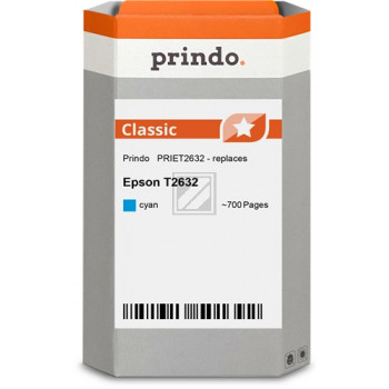 Prindo Tintenpatrone (Classic) cyan HC (PRIET2632) ersetzt T2632