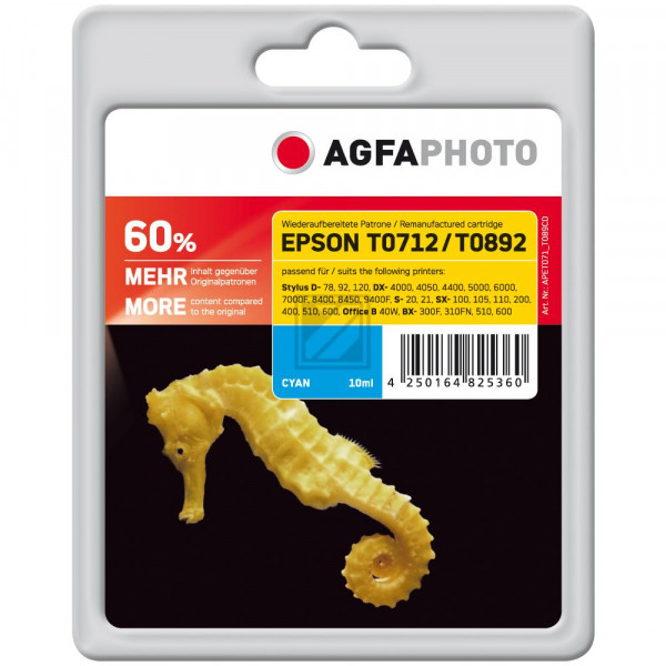 Agfaphoto Tintenpatrone cyan HC (APET071_T089CD)
