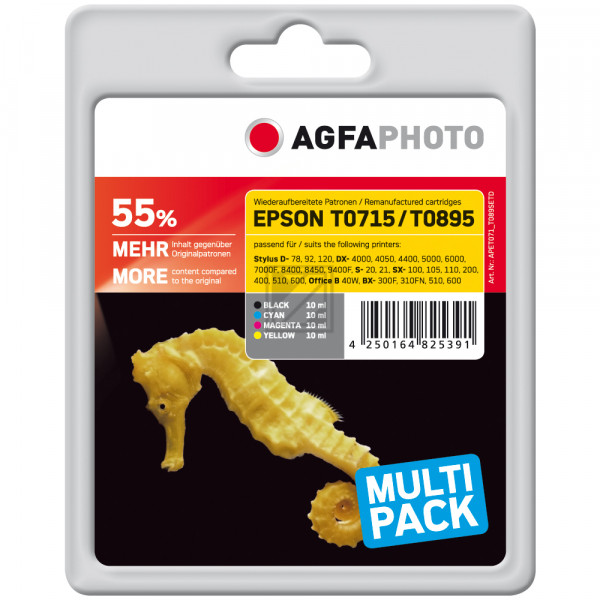 Agfaphoto Tintenpatrone gelb cyan magenta schwarz (APET071_T089SETD)