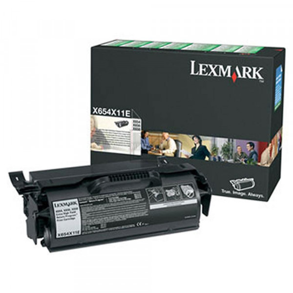 Lexmark Toner-Kartusche Prebate schwarz HC plus (0X654X11E X654X11E)