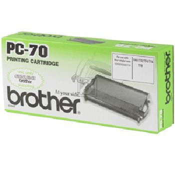 Brother Mehrfachkassette + 1 Thermo-Transfer-Rolle schwarz (27717, PC-70)