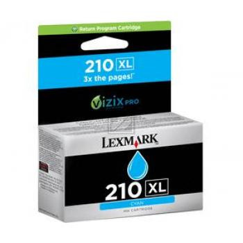 Lexmark Tintenpatrone Return cyan HC (14L0175E, 210XL)