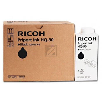 Ricoh Tintenpatrone 6 x schwarz (817161, HQ90)