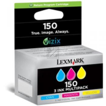 Lexmark Tintenpatrone Prebate gelb cyan magenta (14N1805E, 150)