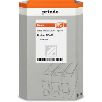 Prindo Schriftbandkassette schwarz/weiß (PRSBBTZE261)