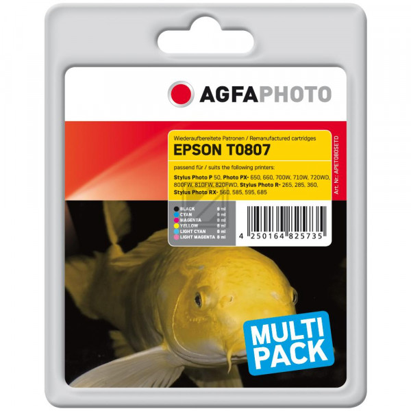 Agfaphoto Tintenpatrone gelb cyan cyan light magenta magenta light schwarz (APET080SETD)