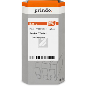 Prindo Schriftbandkassette (Basic) schwarz/transparent (PRSBBTZE141)