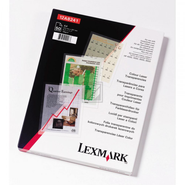 Lexmark Transparentfolien DIN A4 transparent 50 Seiten (12A8241)