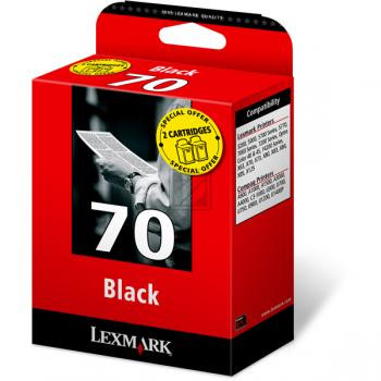 Lexmark Tintendruckkopf schwarz 2-Pack HC (80D2123, 70)